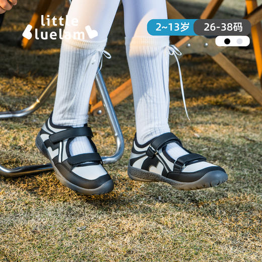 TY-小蓝羊2025新款拼色玛丽珍鞋平底休闲鞋魔术贴调节运动鞋平底单鞋-运动芭蕾 商品图4