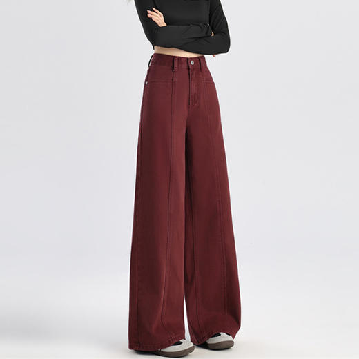 馥迦 休闲显瘦牛仔裤阔腿裤 商品图5