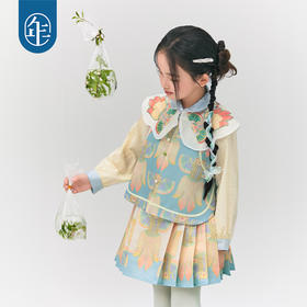 年衣童装女童2025春装马甲新款女孩新中式国风儿童唐装浮光跃金中式马甲