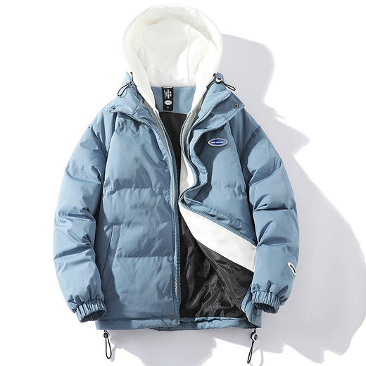 冬季新款男士宽松休闲棉服连帽棉衣男潮牌 加厚外套 商品图2