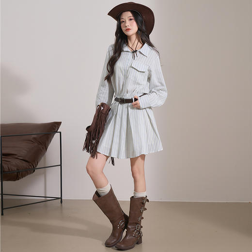 西遇J韩系氛围感穿搭连衣裙女初秋新款老钱风清冷松弛感穿搭SS140823 商品图1