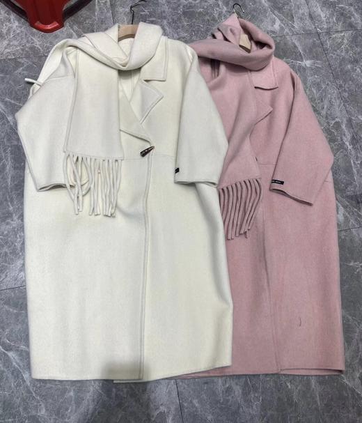 【门店同款】ENJOY冬季C赫本风配围巾牛角扣大衣 160149795 商品图0