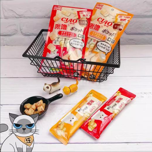 伊纳宝啾噜口袋金枪鱼鸡肉妙好哄猫肉卷夹心猫粮零食宠物喂药神器 商品图5