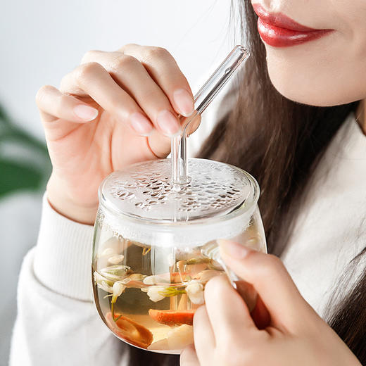 雅集玻璃杯茗果吸管杯400ml(含吸管) 商品图4