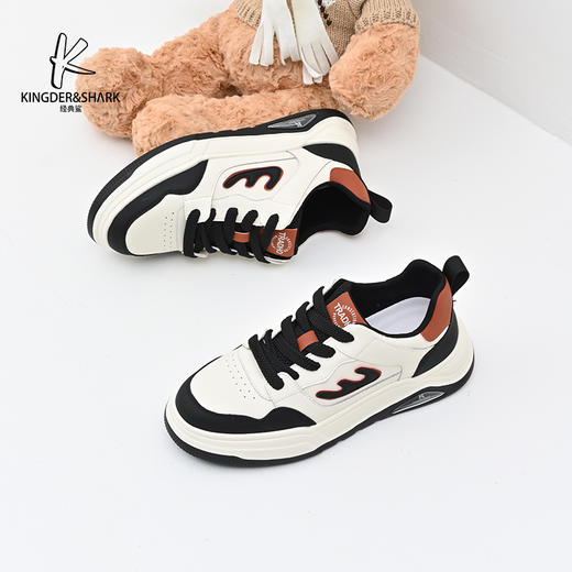 经典鲨2025年春季新款时尚韩版拼色男士跑步平底系带休闲鞋板鞋KW222-513011 商品图2