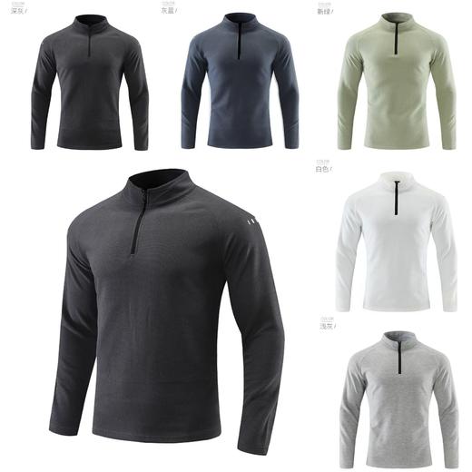 【拍1发2换着穿 】秋冬装美式复古青年T恤透气男士运动休闲高品质半开衫 商品图6