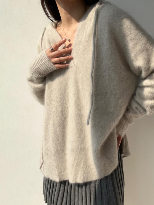 CINNAMON｜54910040 连帽云朵毛衫  [ 绒玉灰 ] 商品图6