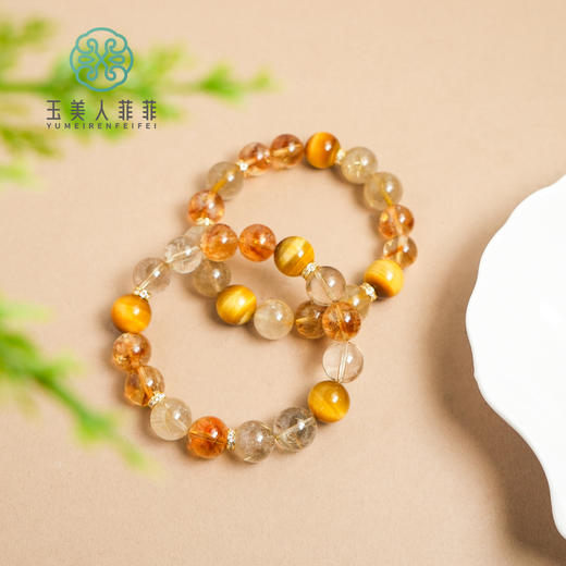 玉美人菲菲#S925水晶单圈圆珠手串约12mm-多样性发一 商品图0