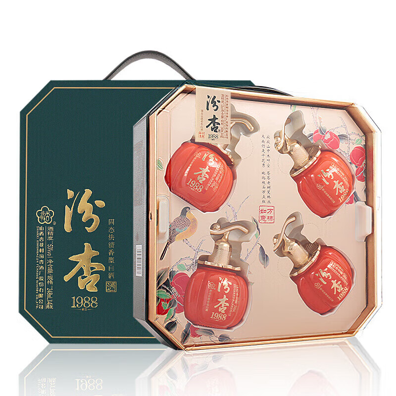 53度汾杏1988万柿如意清香型1*4*248ML
