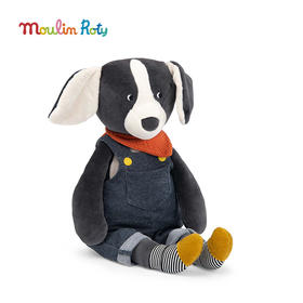 Moulin Roty 特大号小狗普斯 法式玩偶 适合年龄0岁+ 小狗普斯与皮鲁系列 法国玩具 684002