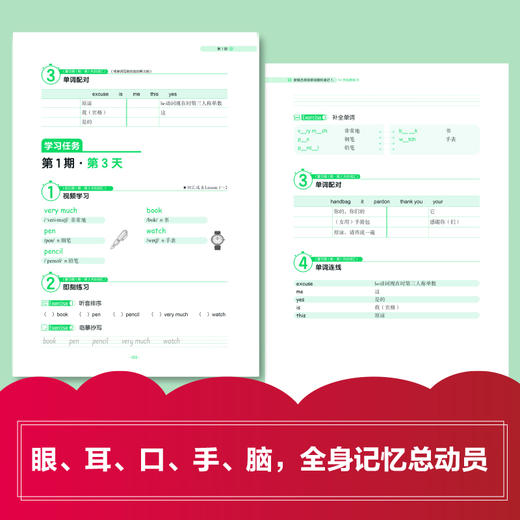 新概念英语单词循环速记1：:14天刻意练习 （按天计划 据艾宾浩斯遗忘曲线编制 全身记忆总动员 音频视频超多赠品） 商品图1