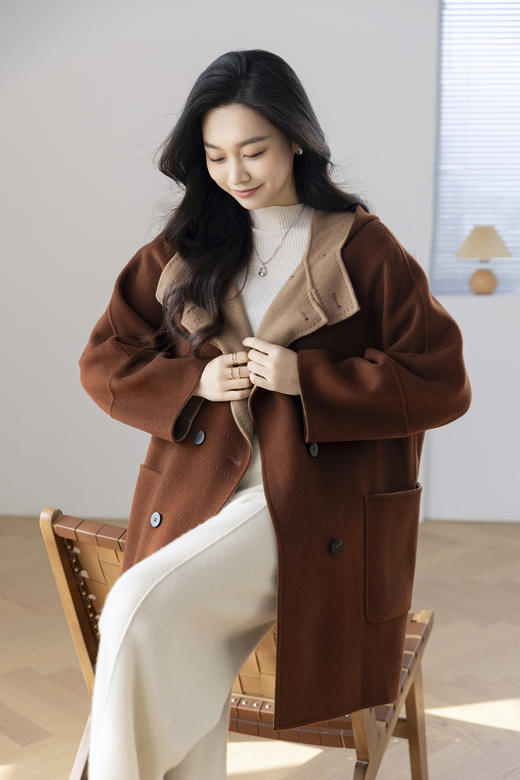 火桐hooton 高货系列 风起雅丹 30羊绒大衣3493 商品图3