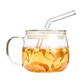 雅集玻璃杯茗果吸管杯400ml(含吸管)
