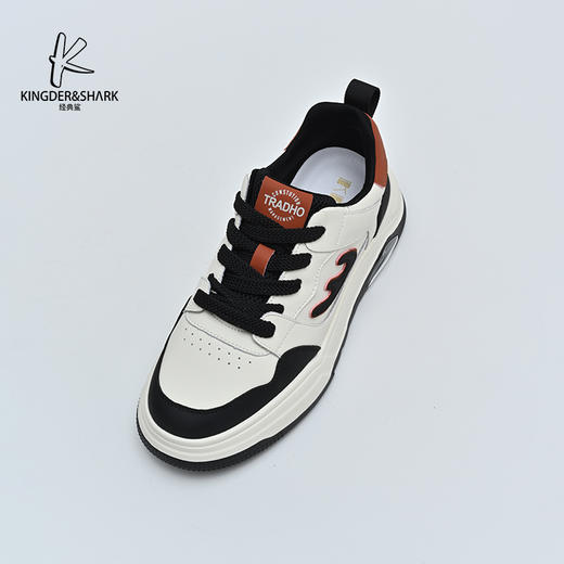 经典鲨2025年春季新款时尚韩版拼色男士跑步平底系带休闲鞋板鞋KW222-513011 商品图4
