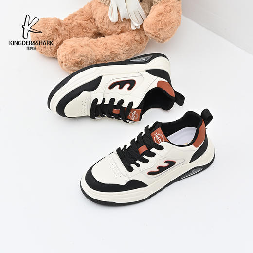 经典鲨2025年春季新款时尚韩版拼色男士跑步平底系带休闲鞋板鞋KW222-513011 商品图3