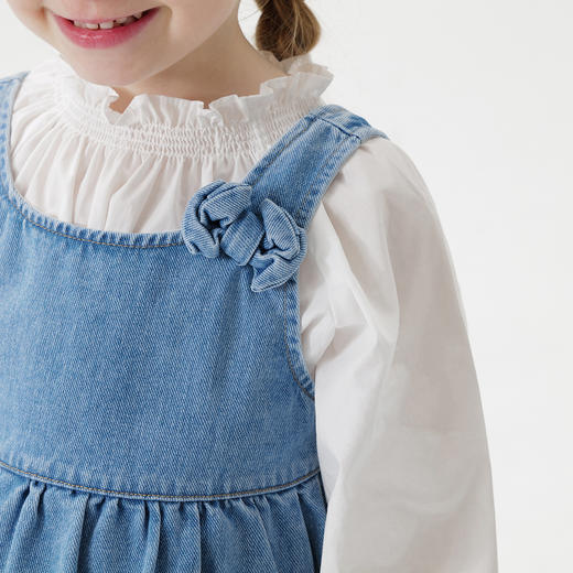 马克珍妮女童爱心牛仔吊带裙宝宝纯棉连衣裙2025年春装新款250200 商品图3