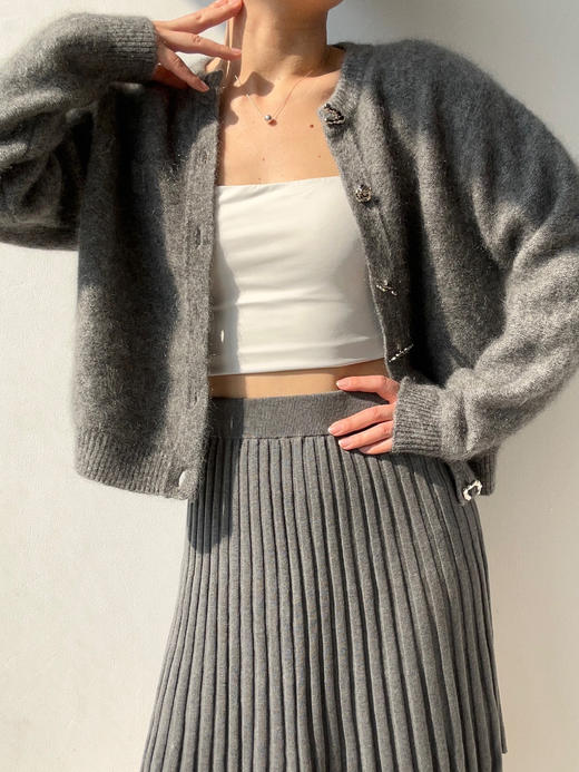 VC｜AW24054 Jaya mohair cardigan 开衫 [ 灰 / 白 / 驼 ] 商品图9