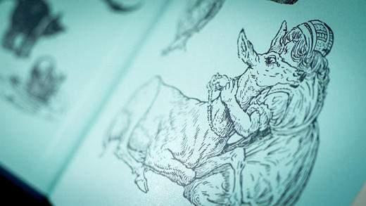 【积分兑换】【限量珍藏巨人版】《格林童话全集》蓝色山羊皮装帧，编号随机 商品图3