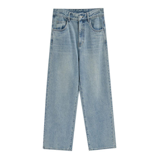 IEF/爱依服2025高个子裤子 春季 港式复古休闲风百搭牛仔阔腿裤BG4647 商品图5