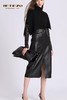 裘堤婼JETEZO 哑光轻奢前卫皮质半裙BD15509C1 商品缩略图2