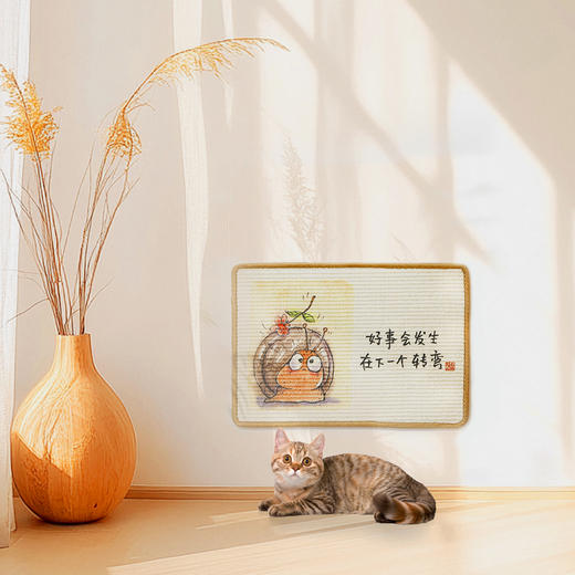 小林漫画 剑麻 猫抓垫   耐磨不掉渣 墙贴 防抓沙发 猫咪磨爪玩具    加厚款 垫子 商品图2