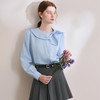 设计感娃娃领蝴蝶结绑带衬衫女气质垂感泡泡袖衬衣V0250137 商品缩略图0