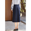 米思阳2026春季新款极简百搭通勤半裙设计感腰头遮肉显瘦裙子5307 商品缩略图3