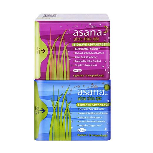 阿莎娜卫生巾特惠装（日用+夜用） 10P+8P/包 商品图0