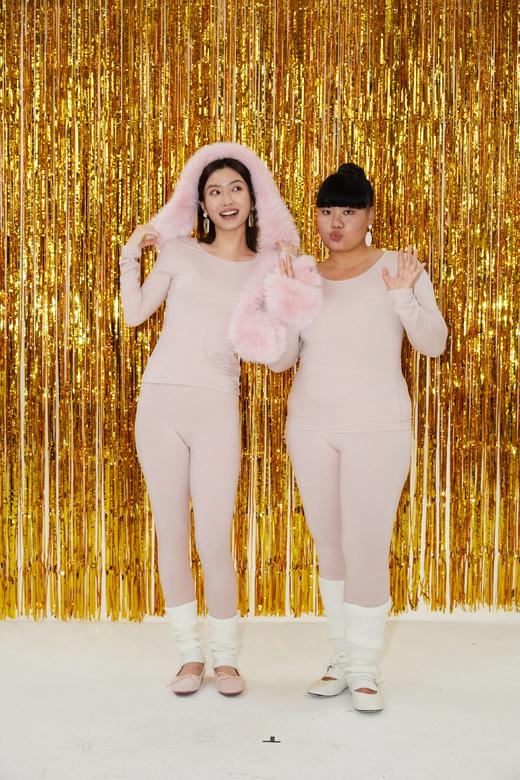 半醒60S速暖莫代尔女士保暖套装 莫代尔超薄双面绒女士保暖套装WA0009 商品图0