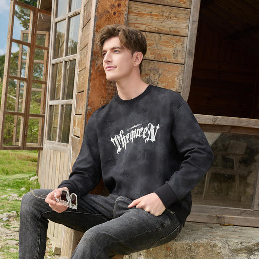 半身缘男装 春季时尚休闲百搭宽松舒适透气卫衣251212P04512041 商品图3