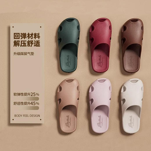 男/女包头半拖鞋女静音软底男夏外穿家居室内凉鞋厚底防滑【WG25235W/M】 商品图0