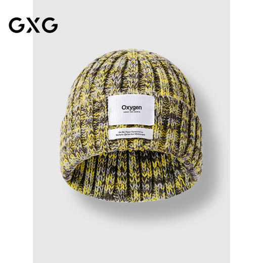 GXG男士冬季保暖毛线帽针织帽大头围冷帽男潮加厚瓜皮帽 商品图1