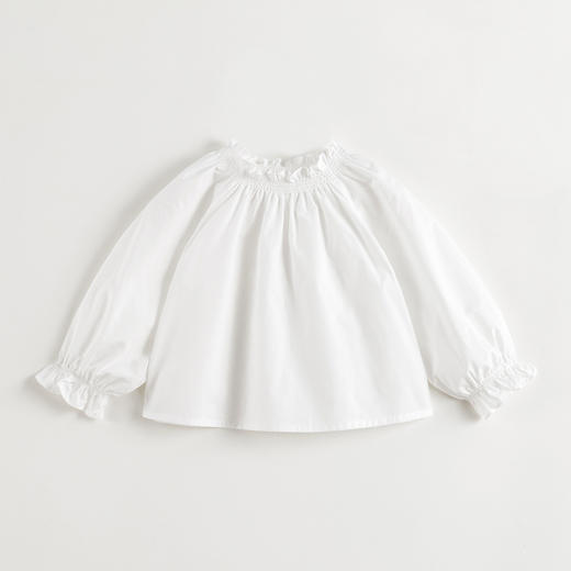 马克珍妮女童甜美花边领衬衫 宝宝纯棉衬衣2025年春装新款250239 商品图2