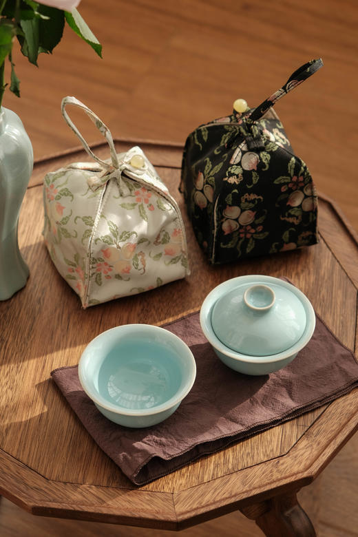 一碗一杯喝茶新方式 一人饮 叠叠乐 方便携带 随时随地让自己进入一人喝茶的意境  汝瓷  雅致 商品图1