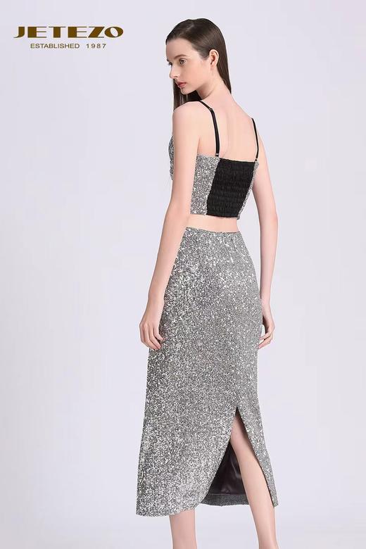 裘堤婼JETEZO璀璨星河银线密织背心BD15001F2 商品图1