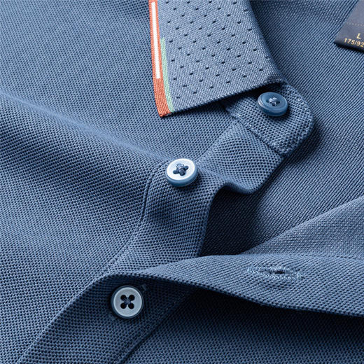 罗蒙【7A抗菌】精美皮标商务polo衫男长袖t恤男春秋t恤男长袖POLO衫 商品图5