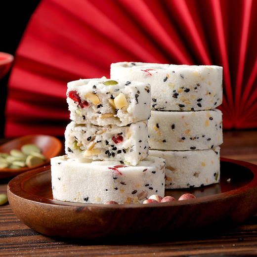 平价优选：坚果茯苓八珍糕无蔗Q软传统芡实糕点健康早餐代餐食品零食 冠食果 商品图1