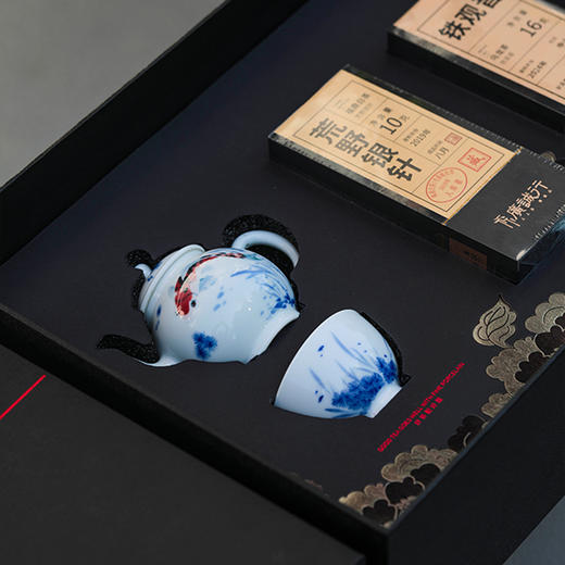 广诚行x一儒堂锦来运转宫灯锦鲤壶茶器礼盒 商品图10