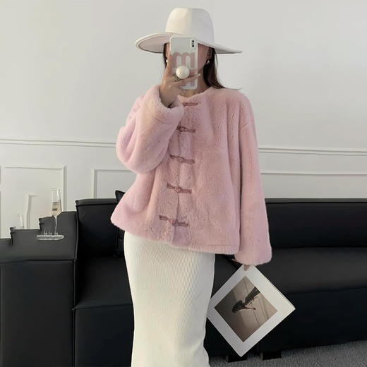 【SUSX】纯净娇俏的水蜜桃粉色外套A05339（下单3-7天发货） 商品图1