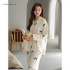 可人儿原创设计新款泡泡绵女士睡衣春秋长袖时尚可外出家居服套装 商品缩略图1