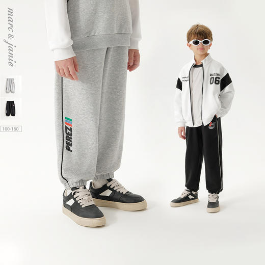 马克珍妮男童潮酷赛车宽松运动裤 儿童卫裤束脚裤春装新款250073 商品图0