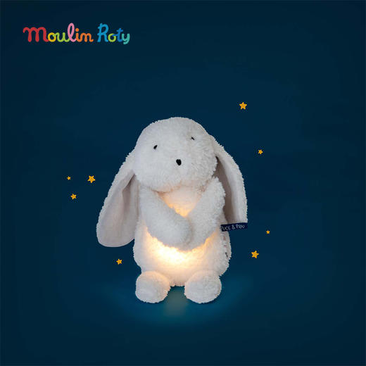 Moulin Roty 小兔安抚玩偶礼盒 多功能玩偶 适合年龄0岁+ 安抚玩具 小狗普斯与皮鲁系列 法国玩具 684030 商品图3