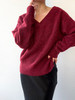 CINNAMON｜44910021 V领串珠套头毛衫  [ 赤霞珠红 ] 商品缩略图3