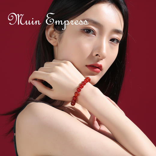 优选丨沐银时代红玛瑙8mm手链     沐银时代4+6mm叠戴红玛瑙项链 商品图3