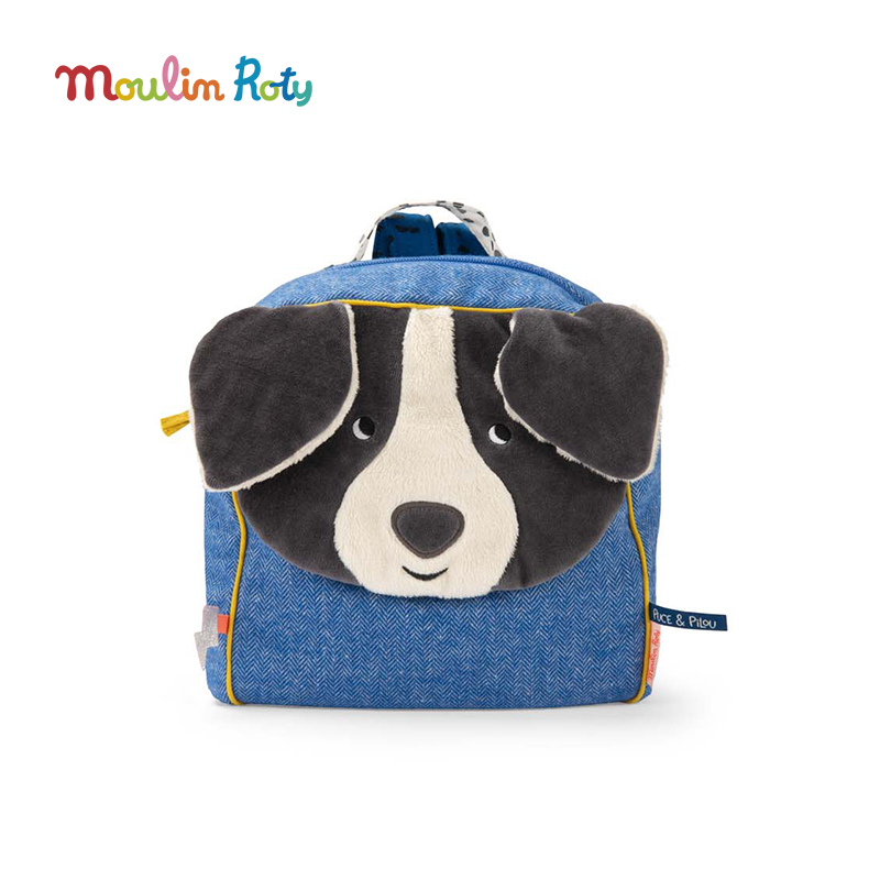 Moulin Roty 小狗普斯儿童背包 儿童背包 适合年龄3岁+ 小狗普斯与皮鲁系列 法国玩具 684018