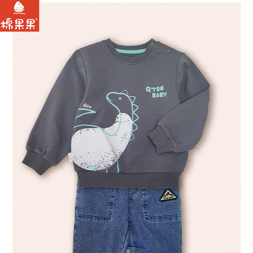 棉果果春季新品商场同款男童小毛圈圆领套头卫衣M112180225122 商品图0