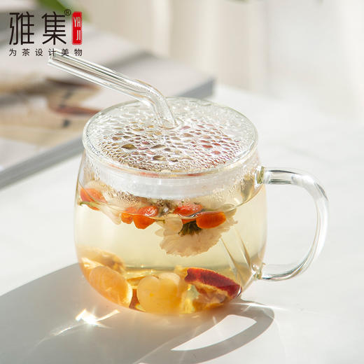 雅集玻璃杯茗果吸管杯400ml(含吸管) 商品图1