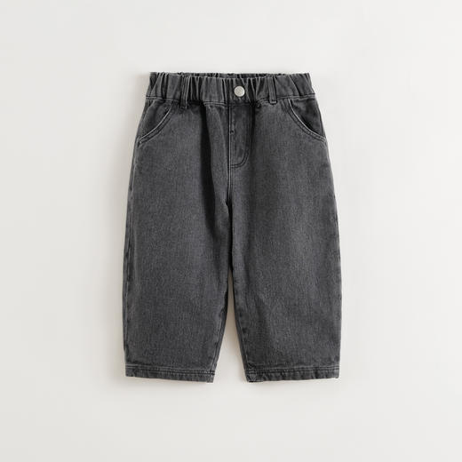 马克珍妮女童简约百搭软牛仔裤萝卜裤宝宝纯棉裤子春装新款250293 商品图3