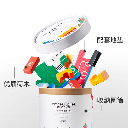 【babycare好物集】积木玩具木头无异味宝宝1-3岁儿童益智拼装新年元旦礼物 商品图4
