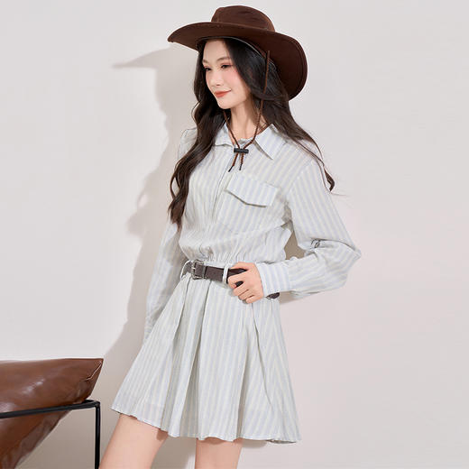 西遇J韩系氛围感穿搭连衣裙女初秋新款老钱风清冷松弛感穿搭SS140823 商品图0